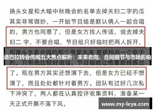 迪巴拉转会传闻五大焦点解析：未来去向、合同细节与市场影响